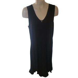 J. Jill Black‎ Sleeveless Long Stretch Dress LT Tall black slinky summer